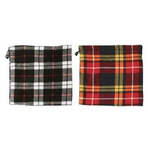 フリース ネックウォーマー 【チェック柄 2色アソート×10枚セット】 約28cm×28cm ポリエステル 2410 〔防寒用品 寒さ対策〕【代引不可】