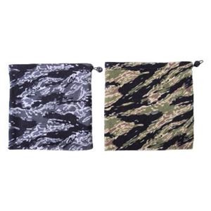 フリース ネックウォーマー 【迷彩柄 2色アソート×10枚セット】 約28cm×28cm ポリエステル 9419 〔防寒用品 寒さ対策〕【代引不可】