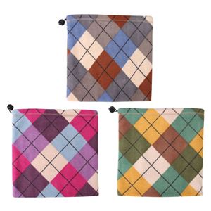フリース ネックウォーマー 【チェック柄 3色アソート×10枚セット】 約28cm×28cm ポリエステル 3417 〔防寒用品 寒さ対策〕【代引不可】