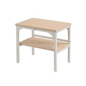 玄関ベンチ 幅約45cm 棚付き ナチュラル スチール アジャスター付き 棚付き 収納家具 インテリア家具 玄関収納 組立品