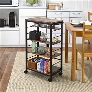 キッチンワゴン ヴィンテージブラウン 組立品