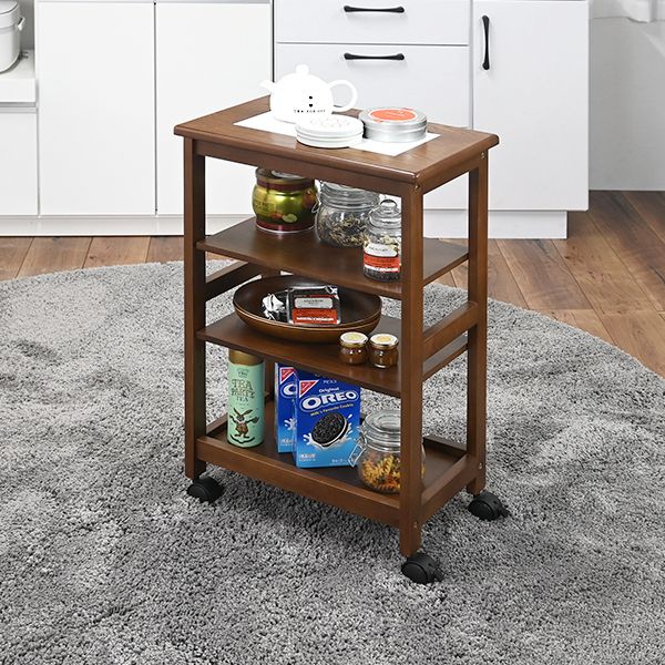 タイルトップワゴン ブラウン 組立品