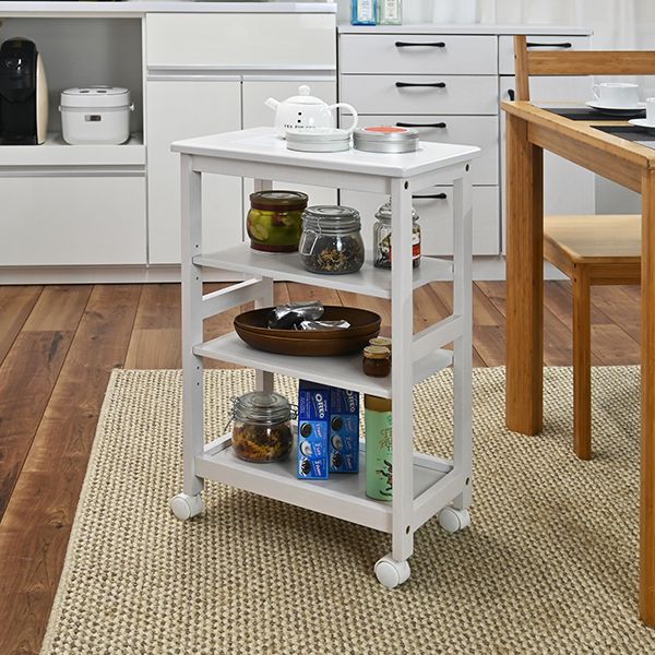 タイルトップワゴン ホワイト 組立品