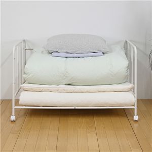 布団収納 収納ラック 1段 奥行69cm 1段 キャスター付き 収納家具 収納用品 収納ワゴン 寝室収納
