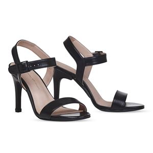 ヒール付け替え可能サンダル/婦人靴 【Black Nappa/Stiletto 10cm ブラック 36(23cm相当)】 Mime et moi ミミ・エ・モイ - 拡大画像