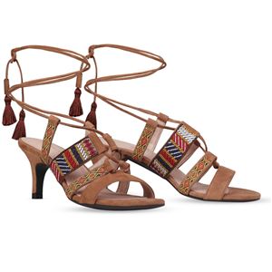 ヒール付け替え可能サンダル/婦人靴 【Indie Brown/Stiletto 7cm ブラウン系 40(27cm相当)】 Mime et moi ミミ・エ・モイ - 拡大画像