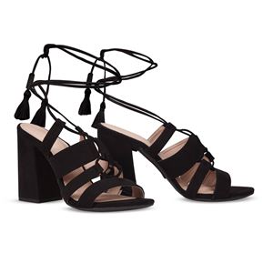 ヒール付け替え可能サンダル/婦人靴 【Indie Black/Super Block 10cm ブラック 36(23cm相当)】 Mime et moi ミミ・エ・モイ - 拡大画像