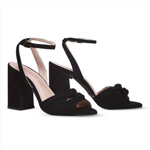 ヒール付け替え可能サンダル/婦人靴 【Black Twirl/Block 10cm ブラック サイズ：39(26cm相当)】 Mime et moi ミミ・エ・モイ - 拡大画像