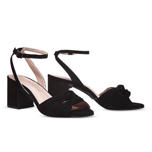 ヒール付け替え可能サンダル/婦人靴 【Black Twirl/Super Block 7cm ブラック 36(23cm相当)】 Mime et moi ミミ・エ・モイ - 拡大画像