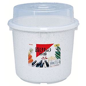 漬物 容器 『漬けもの容器押し蓋付40型』 40L フード御影 （幅直径46×高47cm） 2034M