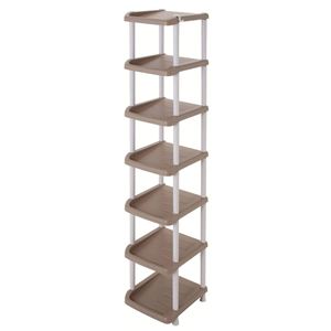 組立式 シューズラック7段 シングル チョコ （30×31×高131.3cm）
