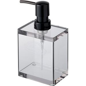 リス ソープディスペンサー フランクタイム 泡ボトル 340ml クリアグレー