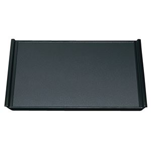 尺4 奥広フライト盆/トレー 【黒パールSL】 425×340×20mm 日本製 〔和食 レストラン 店舗 お店〕【代引不可】