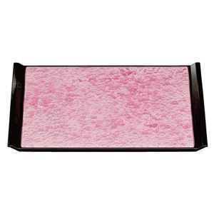 尺6 ウエーブトレー/おぼん 【ピンクアクアGC塗SL】 485×359×30mm ノンスリップ 日本製 〔和食 レストラン 店舗〕【代引不可】