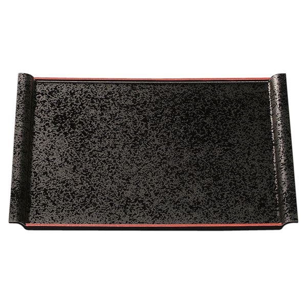 尺4 エアートレー/おぼん 【黒SLタタキ】 425×333×20mm 日本製 〔和食 レストラン 店舗 お店〕【代引不可】