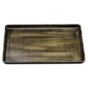 尺3 荒彫奥広盆/トレー 【よもぎ塗SL】 392mm×307mm×22mm 日本製 〔和食 レストラン 居酒屋 店舗 お店〕【代引不可】