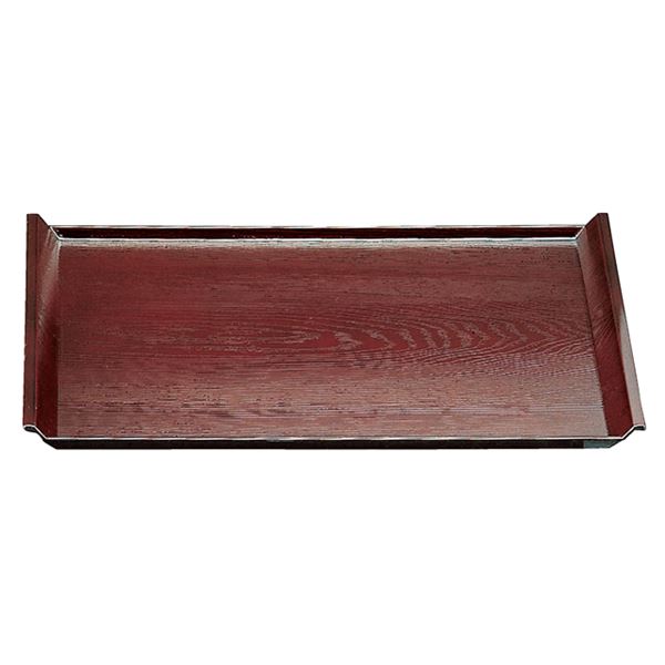 尺2 アイディー木目盆/トレー 【溜】 373mm×255mm×21mm 日本製 〔和食 レストラン 居酒屋 店舗 お店〕【代引不可】