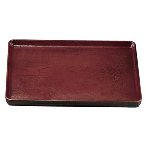 尺6 大寿木目盆/トレー 【溜塗】 486mm×380mm×26mm 日本製 〔和食 レストラン 居酒屋 店舗 お店〕【代引不可】