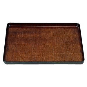 尺1 大寿布目盆/トレー 【ブラウンかすりSL】 335mm×260mm×22mm 日本製 〔和食 レストラン 居酒屋 店舗 お店〕【代引不可】