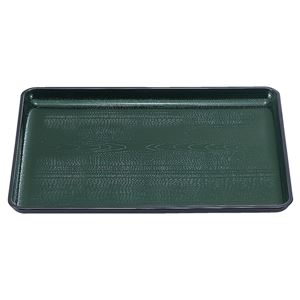 尺1 新木目会席盆/トレー 【グリーン天黒SL】 330mm×240mm×20mm 日本製 〔和食 レストラン 居酒屋 店舗 お店〕【代引不可】