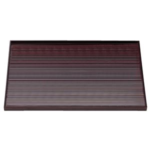 尺4 乱引長角盆/トレー 【溜】 423×316×17mm 日本製 〔和食 レストラン 居酒屋 店舗 お店〕【代引不可】