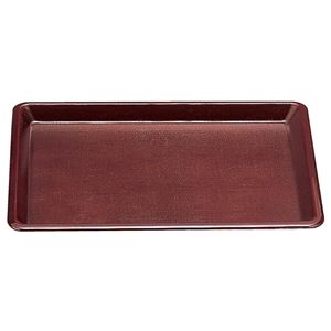 尺1 弥生布目盆/トレー 【溜】 338×261×20mm 日本製 〔和食 レストラン 居酒屋 店舗 お店〕【代引不可】