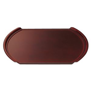 尺2.5 小判型フライト盆/トレー 【溜毘沙門天塗】 377mm×274mm×19mm 日本製 〔和食 レストラン 居酒屋 店舗 お店〕【代引不可】