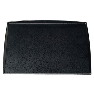 尺2 角わたらせ盆/トレー 【黒SLタタキ】 360mm×360mm×13mm 日本製 〔和食 レストラン 店舗 お店〕【代引不可】