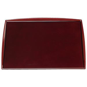 尺0 角わたらせ盆/トレー 【溜毘沙門天塗】 300mm×300mm×13mm 日本製 〔和食 レストラン 店舗 お店〕【代引不可】