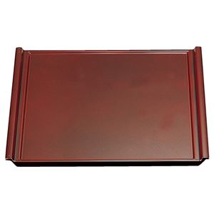 尺2 角フライト盆/トレー 【溜毘沙門天塗】 380×338×22mm 日本製 〔和食 レストラン 居酒屋 店舗 お店〕【代引不可】