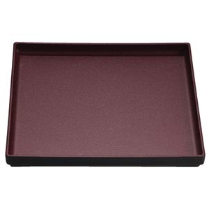 尺2 正角木目盆/トレー 【エンジメタ普賢塗SL】 367mm×367mm×25mm 日本製 〔和食 レストラン 居酒屋 店舗 お店〕【代引不可】