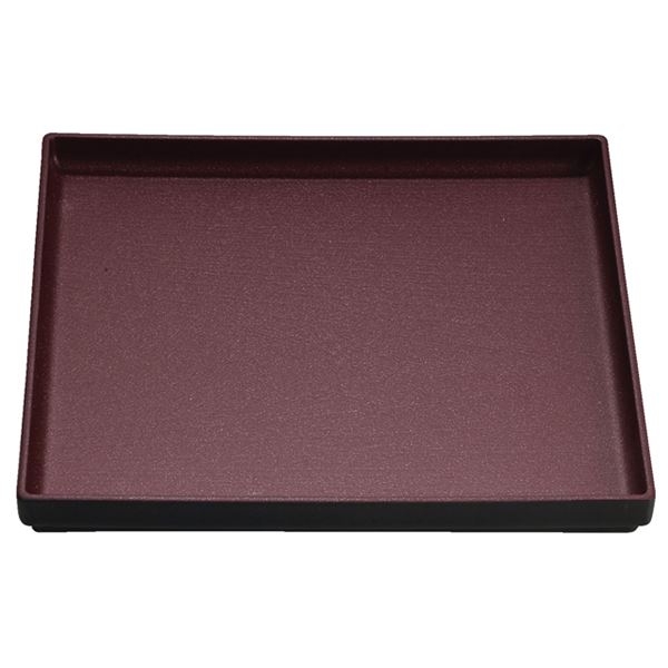 尺2 正角木目盆/トレー 【エンジメタ普賢塗SL】 367mm×367mm×25mm 日本製 〔和食 レストラン 居酒屋 店舗 お店〕【代引不可】