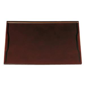 尺4 古都懐石盆/トレー 【溜毘沙門天塗】 426×326×11mm 日本製 〔和食 レストラン 居酒屋 店舗 お店〕【代引不可】