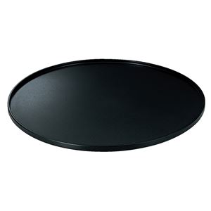 尺5 会席丸盆/トレー 【黒乾漆 A】 直径452×18mm 日本製 〔和食 レストラン 居酒屋 店舗 お店〕【代引不可】