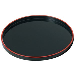 尺1 丸盆/トレー 【黒天朱SL A】 直径330mm×26mm 日本製 〔和食 レストラン 居酒屋 店舗 お店〕【代引不可】