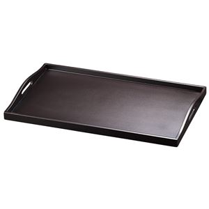 尺7 木製脇取盆/トレー 【ウルミ乾漆 木】 515×303×43mm 日本製 〔和食 レストラン 居酒屋 店舗 お店〕【代引不可】