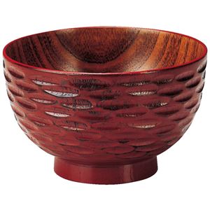 木製荒彫汁椀/お椀 【根来 木】 直径110×高さ68mm 〔和食 レストラン 店舗 お店〕【代引不可】