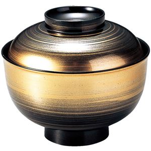 大和椀/お椀 【金かすみ 木質】 直径110×高さ95(68)mm 日本製 〔和食 レストラン 店舗 お店〕【代引不可】