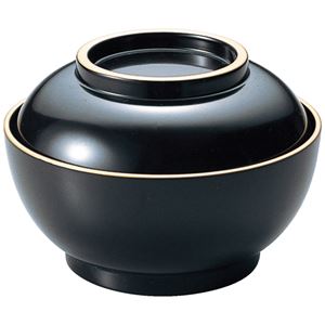 4.2寸 お好み椀/お椀 【黒茶天金 A】 直径125×高さ86(58)mm 日本製 〔和食 レストラン 店舗 お店〕【代引不可】