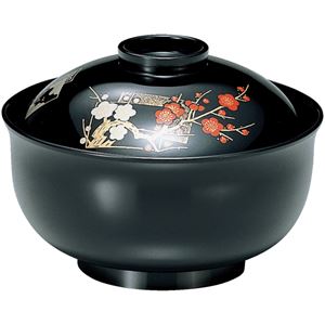 4.5寸 ゆり型雑煮椀/お椀 【色紙花 TA】 直径133×高さ97(68)mm 日本製 食洗機対応 〔和食 レストラン 店舗 お店〕【代引不可】