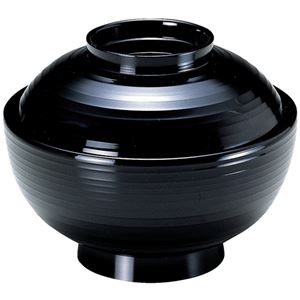 4.5寸 乱引雑煮椀/お椀 【黒 TA】 直径138×高さ109(74)mm 日本製 食洗機対応 〔和食 レストラン 店舗 お店〕【代引不可】