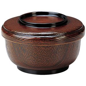 欅一人飯器/おひつ 【栃内黒 A】 直径135×高さ80(直径125×高さ67)mm 日本製 〔和食 レストラン 居酒屋 店舗 お店〕【代引不可】