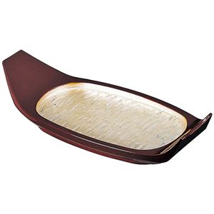 小判舟/和食器 【銀粉蒔 A】 240×114×54mm 日本製 〔和食 レストラン 居酒屋 店舗 お店〕【代引不可】