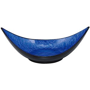 尺1 信玄盛器/和食器 【ルリアクアGC塗 A】 338×164×127mm 日本製 〔和食 レストラン 居酒屋 店舗 お店〕【代引不可】