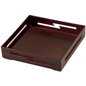 8寸 角雲すかし箱/和食器 【大 溜 A】 245×245×58mm 日本製 〔和食 レストラン 居酒屋 店舗 お店〕【代引不可】
