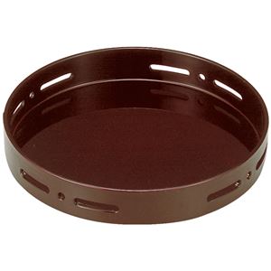 6寸 丸すかし盛器/和食器 【溜 A】 直径180×30mm 日本製 〔和食 レストラン 居酒屋 店舗 お店〕【代引不可】