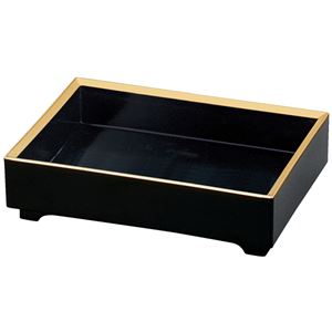 錦盛箱/和食器 【黒天金 A】 218×147×53mm 日本製 〔和食 レストラン 居酒屋 店舗 お店〕【代引不可】