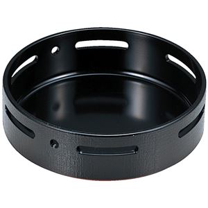 5寸 布目すかし盛器/和食器 【黒 A】 直径158×47mm 日本製 〔和食 レストラン 居酒屋 店舗 お店〕【代引不可】