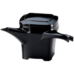 角湯筒/和食器 【黒A】 205×235×125mm 700cc 日本製 〔和食 レストラン 居酒屋 店舗 お店〕【代引不可】