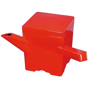 新元禄角湯筒/和食器 【大 朱A】 90×90×100mm 400cc 日本製 〔和食 レストラン 居酒屋 店舗 お店〕【代引不可】